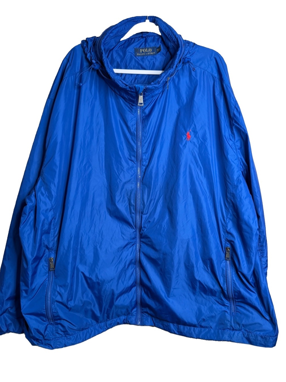 Polo Ralph Lauren Retford Packable Hooded Windbreaker Royal Blue Men’s 4X